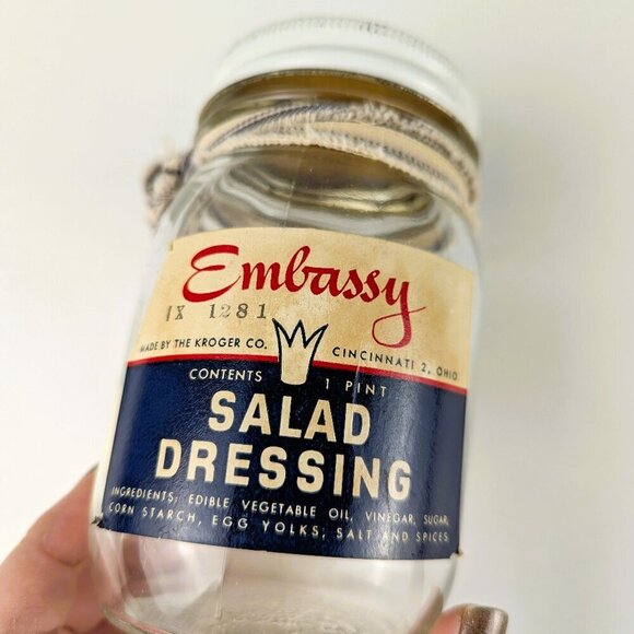 Vintage 60s Embassy Salad Dressing Jar - Picture 6 of 8